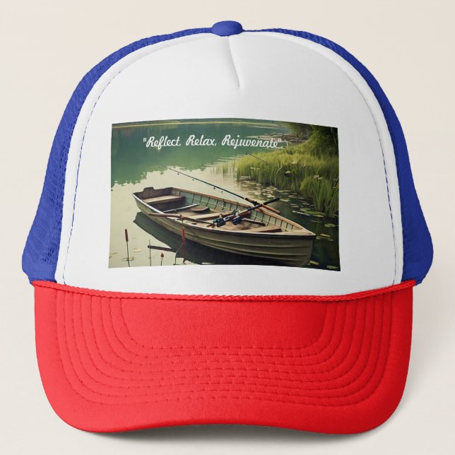 Gorra De Camionero "Escena pacífica junto a un lago" (Anverso)