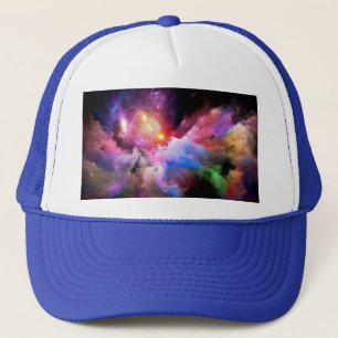 Gorra De Camionero Escenario vibrante abstracto de arte en la nube de