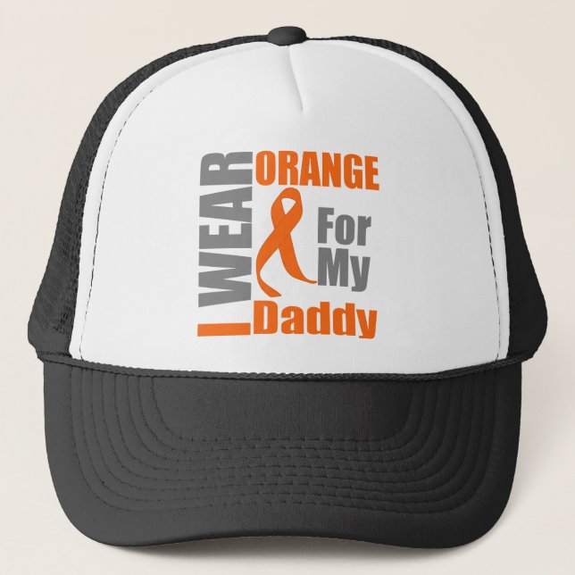 Gorra De Camionero Esclerosis Múltiple Con Papi De Cinta Naranja (Anverso)
