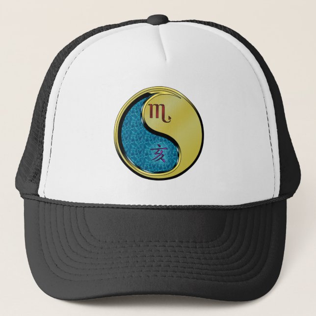 Gorra De Camionero Escorpio & Cerdo de Metal (Anverso)