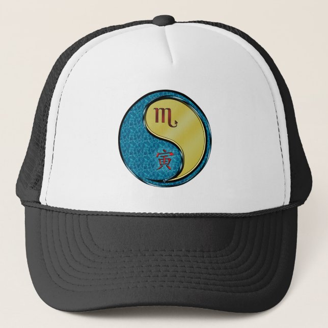 Gorra De Camionero Escorpio & Tigre de Metal (Anverso)