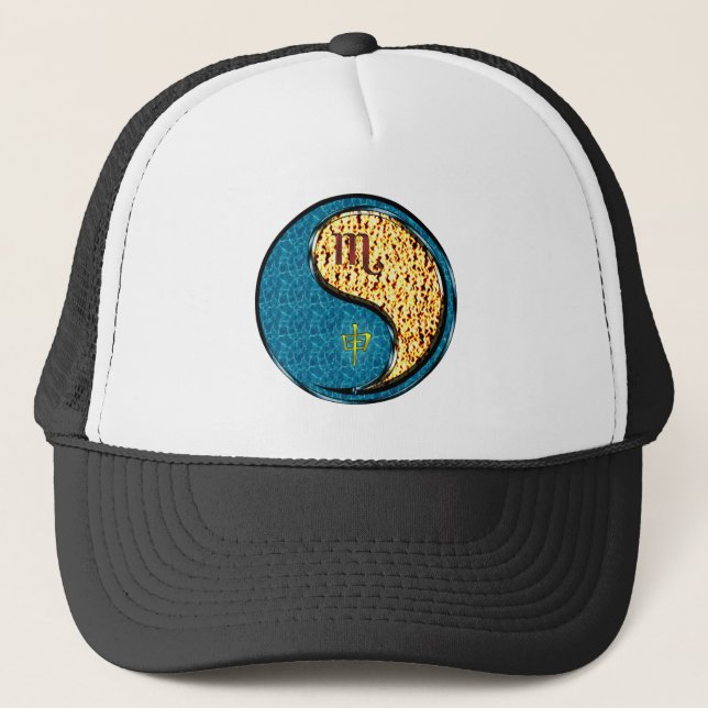 Gorra De Camionero Escorpio y Mono de Fuego (Anverso)