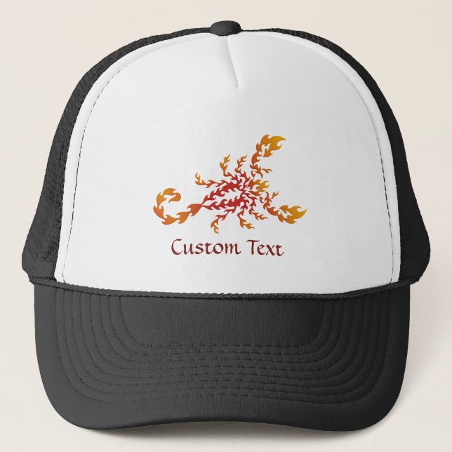 Gorra De Camionero Escorpión de llamas (Anverso)