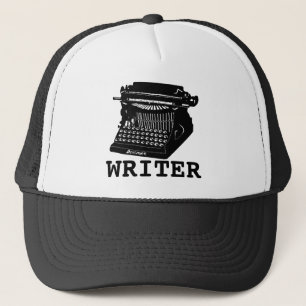 Gorra De Camionero Escritora antigua máquina de escribir
