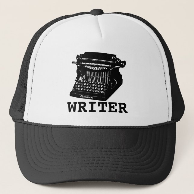 Gorra De Camionero Escritora antigua máquina de escribir (Anverso)
