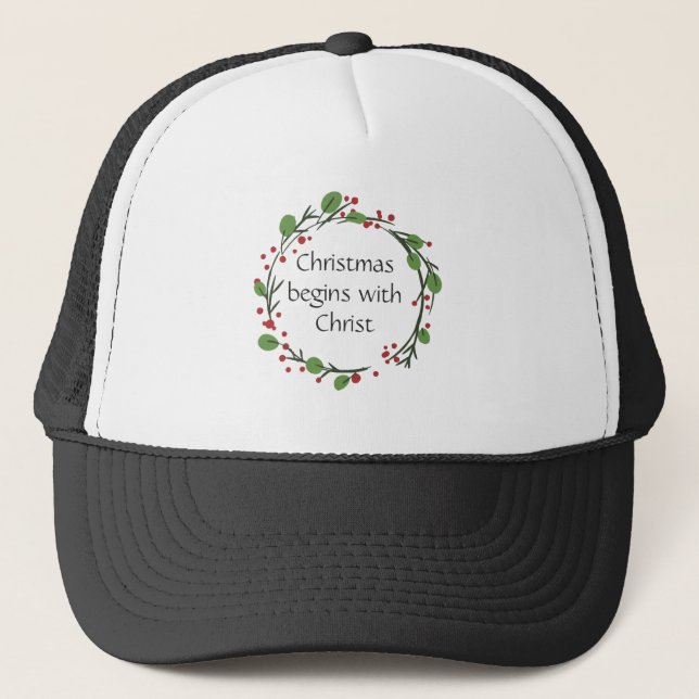 Gorra De Camionero Escritura de Navidades cristianos (Anverso)