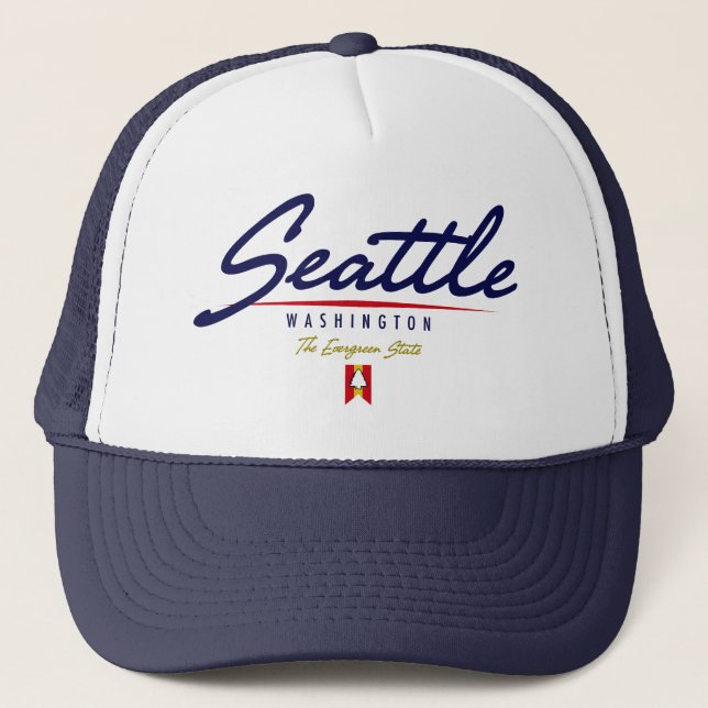 Gorra De Camionero Escritura de Seattle (Anverso)