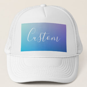 Gorra De Camionero Escritura moderna editable de guión   Ombre colori