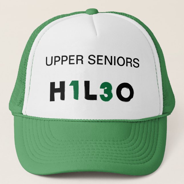 GORRA DE CAMIONERO ESCRITURA VERDE DE W/GREEN (Anverso)