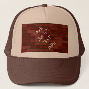 Gorra De Camionero Escrituras en la pared de ladrillo