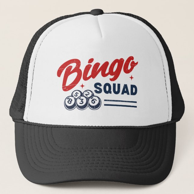 Gorra De Camionero Escuadrón de Bingo (Anverso)
