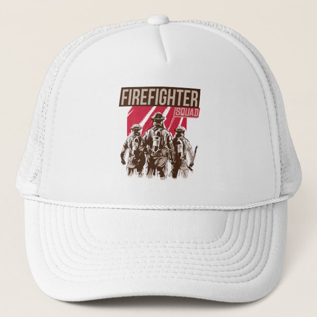 Gorra De Camionero Escuadrón de bomberos orgulloso (Anverso)