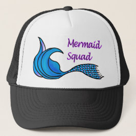 Gorra De Camionero Escuadrón de sirenas con cola azul