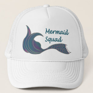 Gorra De Camionero Escuadrón de Sirenas Verdes y Rosados