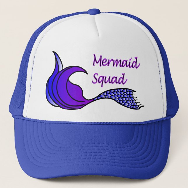 Gorra De Camionero Escuadrón Sirena Cola Morada (Anverso)