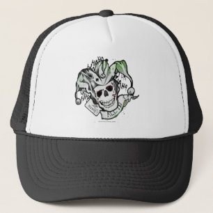 Gorra De Camionero Escuadrón suicida   Broker Skull "All In" Tattoo A