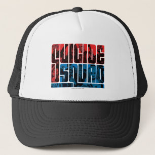 Gorra De Camionero Escuadrón suicida   Logo rojo y azul