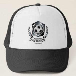 Gorra De Camionero Escudo Clásico de Fútbol Texto y Fondo Personali