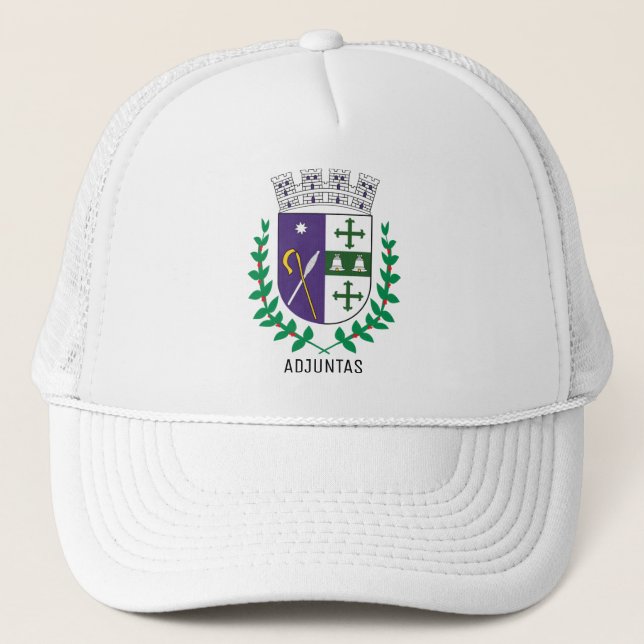 Gorra De Camionero Escudo de armas de Adjuntas, Puerto Rico (Anverso)