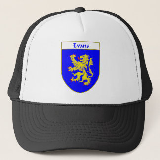 Gorra De Camionero Escudo de armas de Evans/escudo de la familia