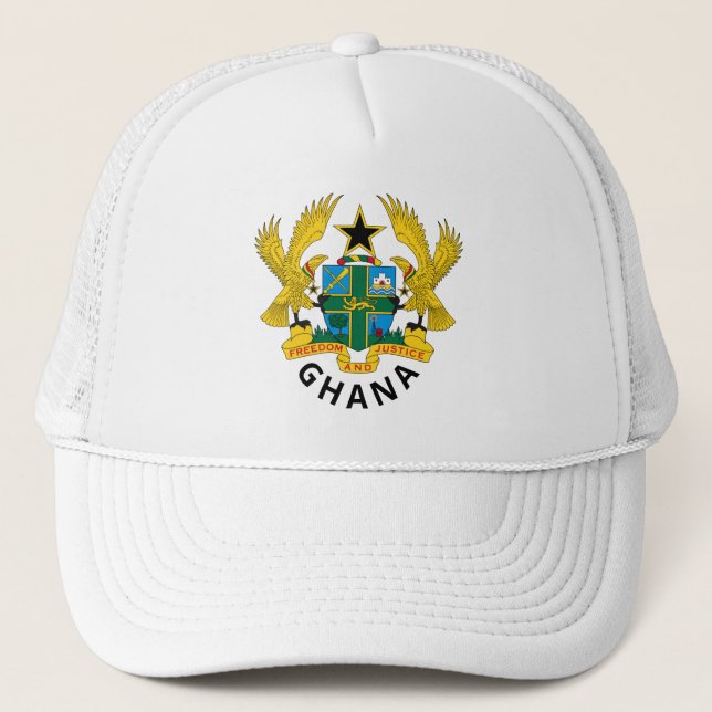 Gorra De Camionero Escudo de armas de Ghana (Anverso)