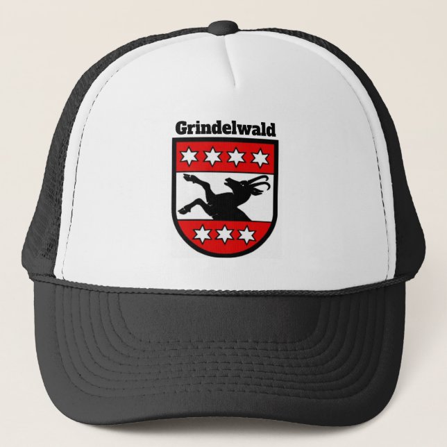 Gorra De Camionero Escudo de armas de Grindelwald, Suiza (Anverso)