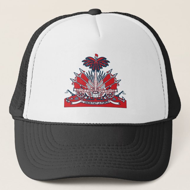 Gorra De Camionero Escudo de armas de Haití (Anverso)
