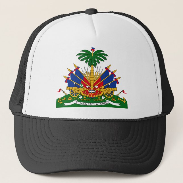 Gorra De Camionero Escudo de armas de Haití (Anverso)