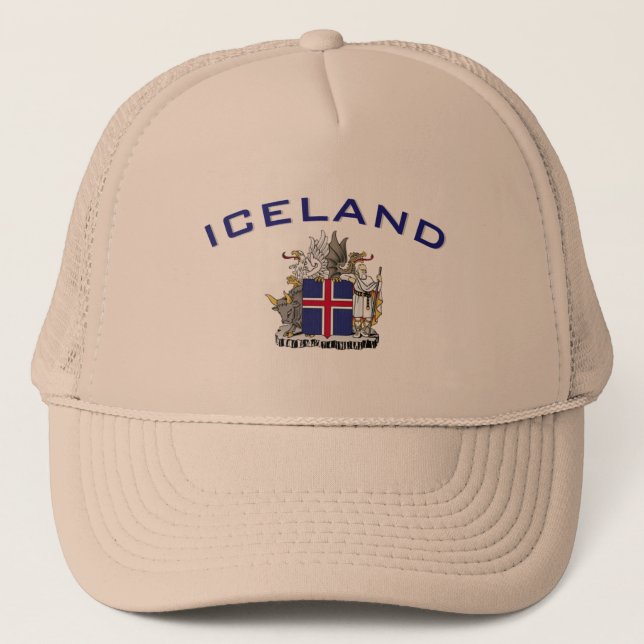 Gorra De Camionero Escudo de armas de Islandia (Anverso)