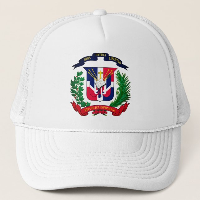 Gorra De Camionero Escudo de armas de la República Dominicana (Anverso)