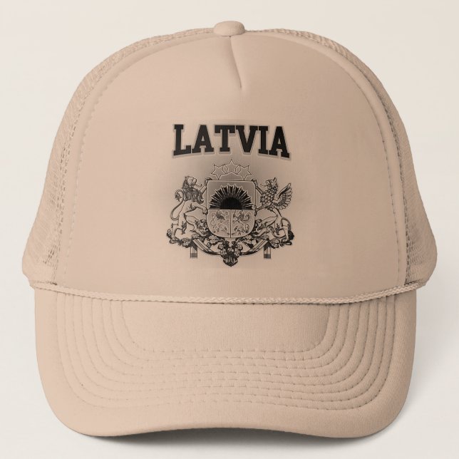 Gorra De Camionero Escudo de armas de Letonia (Anverso)