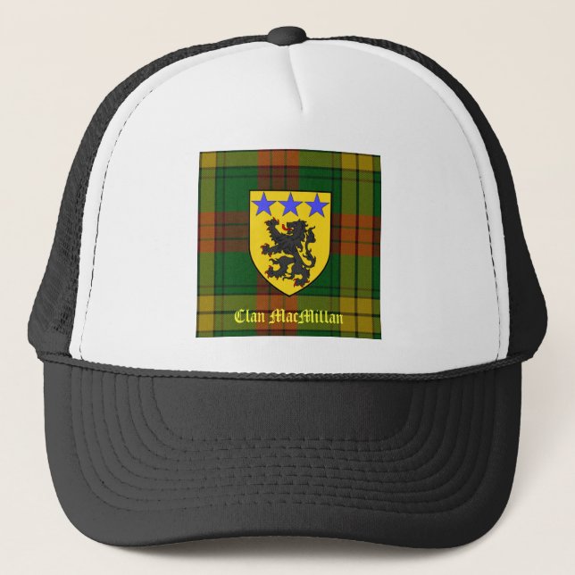 Gorra De Camionero Escudo de armas de MacMillan Tartán (Anverso)