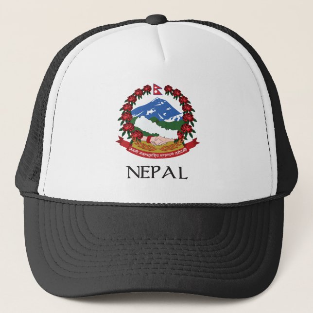 Gorra De Camionero Escudo de armas de Nepal (Anverso)