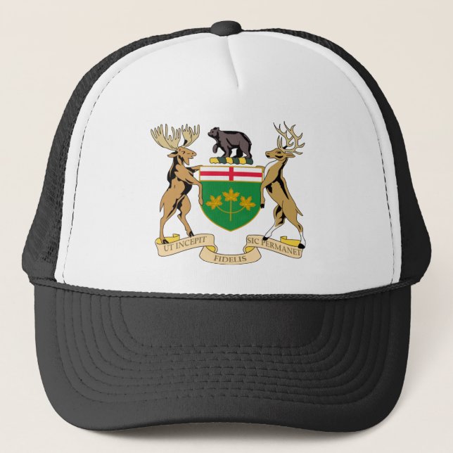 Gorra De Camionero Escudo de armas de Ontario (Canadá) (Anverso)