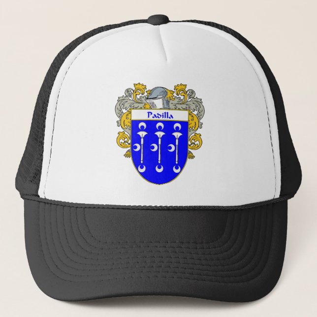 Gorra De Camionero Escudo de armas de Padilla/escudo de la familia (Anverso)