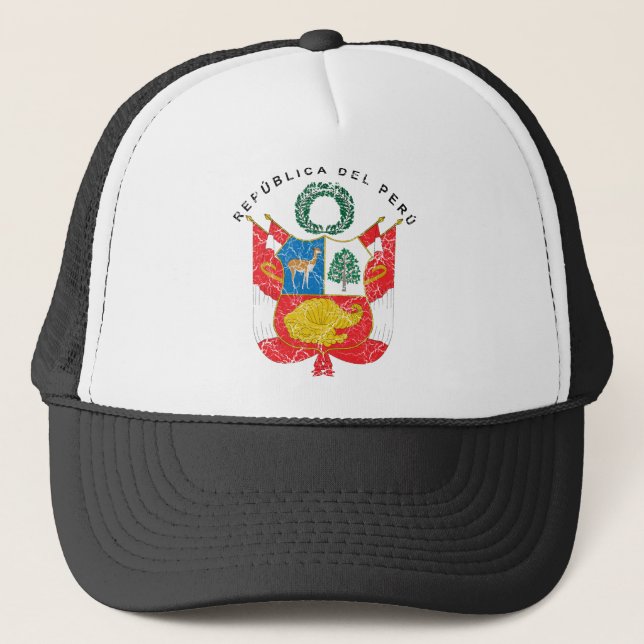 Gorra De Camionero Escudo de armas de Perú (Anverso)
