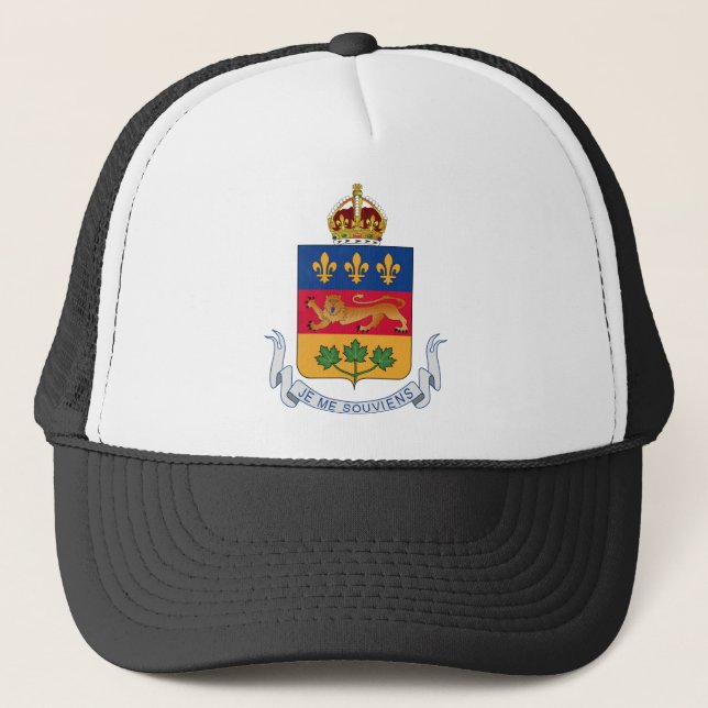Gorra De Camionero Escudo de armas de Quebec (Canadá) (Anverso)
