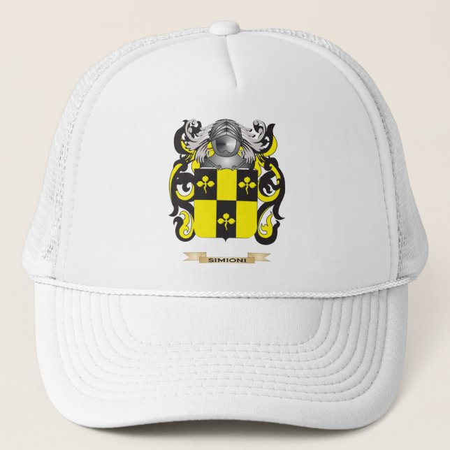 Gorra De Camionero Escudo de armas de Simioni (escudo de la familia) (Anverso)
