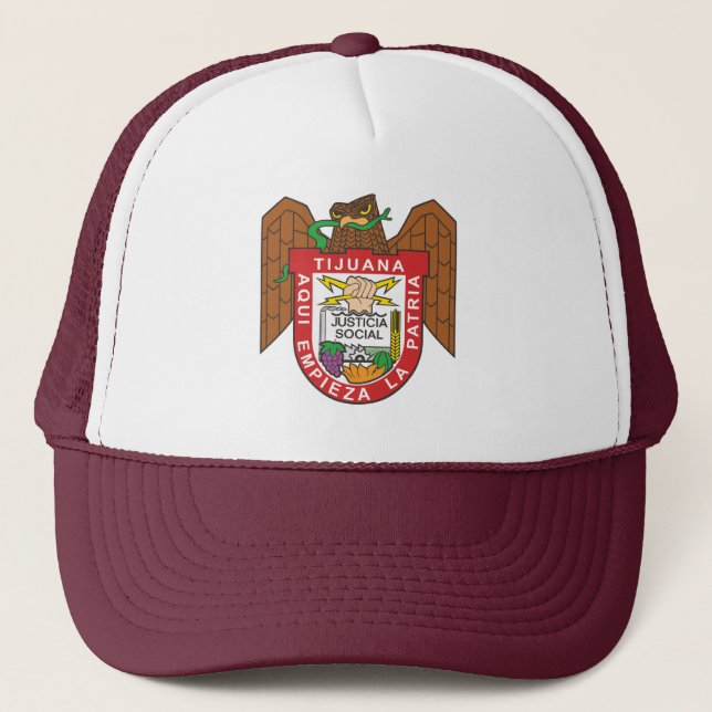 Gorra De Camionero Escudo de Armas de Tijuana, México (Anverso)