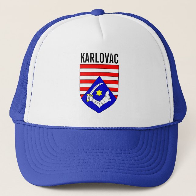 Gorra De Camionero Escudo de armas del condado de Karlovac, Croacia (Anverso)