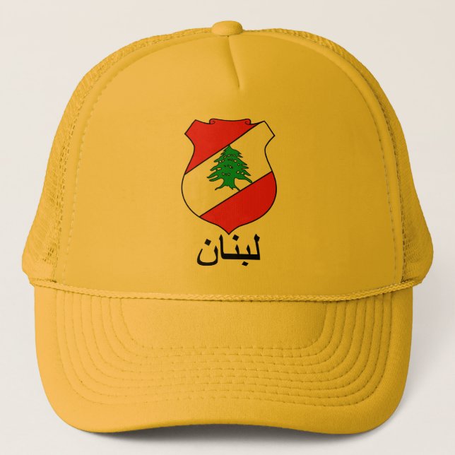 Gorra De Camionero Escudo de armas libanés Ballcap (Anverso)