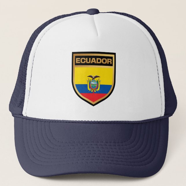 Gorra De Camionero Escudo de Bandera de Ecuador (Anverso)
