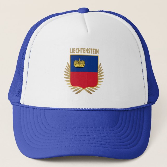 Gorra De Camionero Escudo de bandera de Liechtenstein (Anverso)