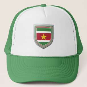 Gorra De Camionero Escudo de bandera de Surinam