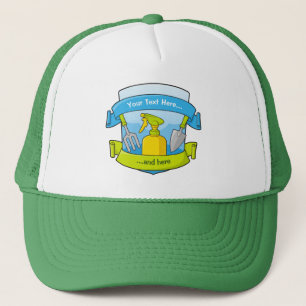 Gorra De Camionero Escudo de jardinería con pancartas