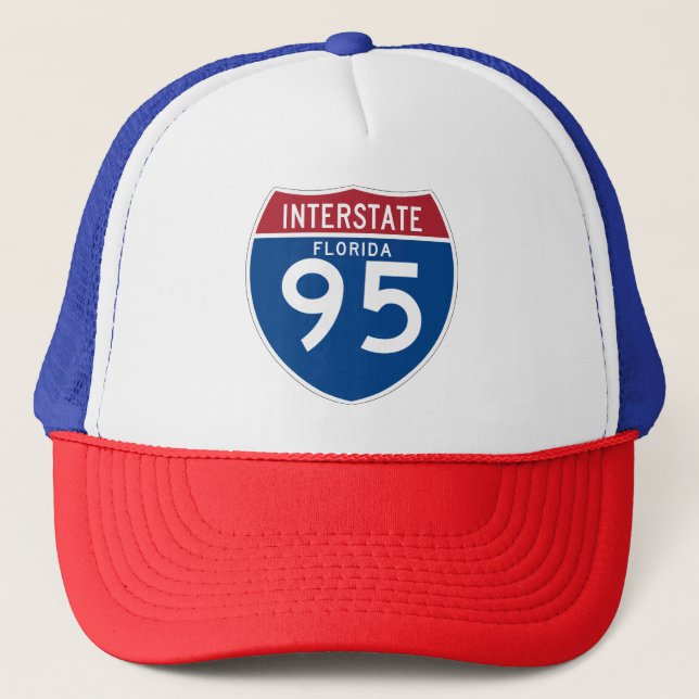 Gorra De Camionero Escudo de la carretera nacional de la Florida FL (Anverso)