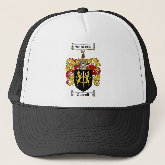 GORRA DE CAMIONERO ESCUDO DE LA FAMILIA DE CARROLL - ESCUDO DE ARMAS (Anverso)