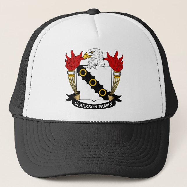 Gorra De Camionero Escudo de la familia de Clarkson (Anverso)