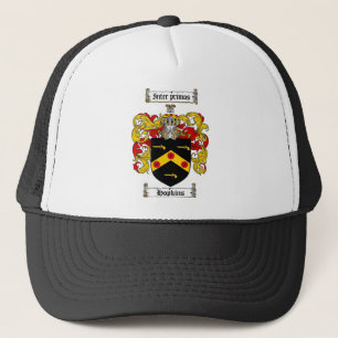 GORRA DE CAMIONERO ESCUDO DE LA FAMILIA DE HOPKINS - ESCUDO DE ARMAS