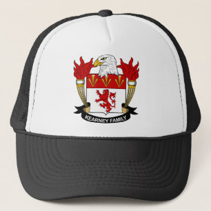 Gorra De Camionero Escudo de la familia de Kearney
